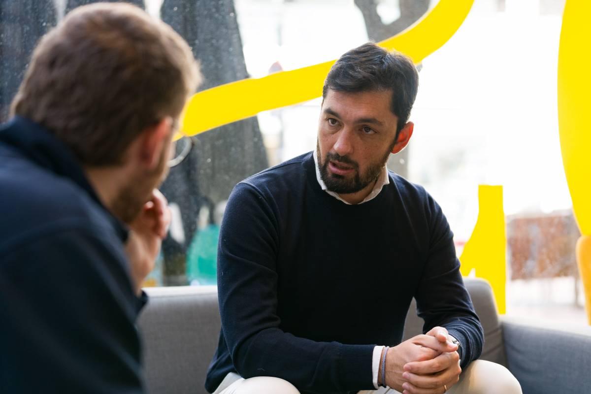 Viale, en la xerrada a la redacció del Diari