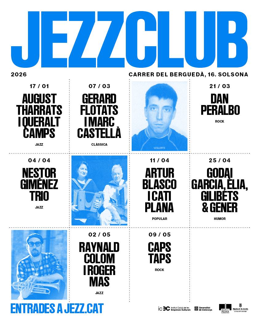 Jezz Club proposa 7 nous concerts per aquest 2026 a  Solsona