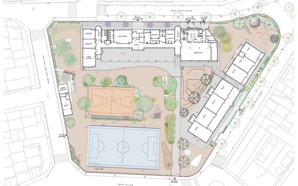 Tona presenta el projecte de renaturalització del pati de l'Escola de l'Era de Dalt