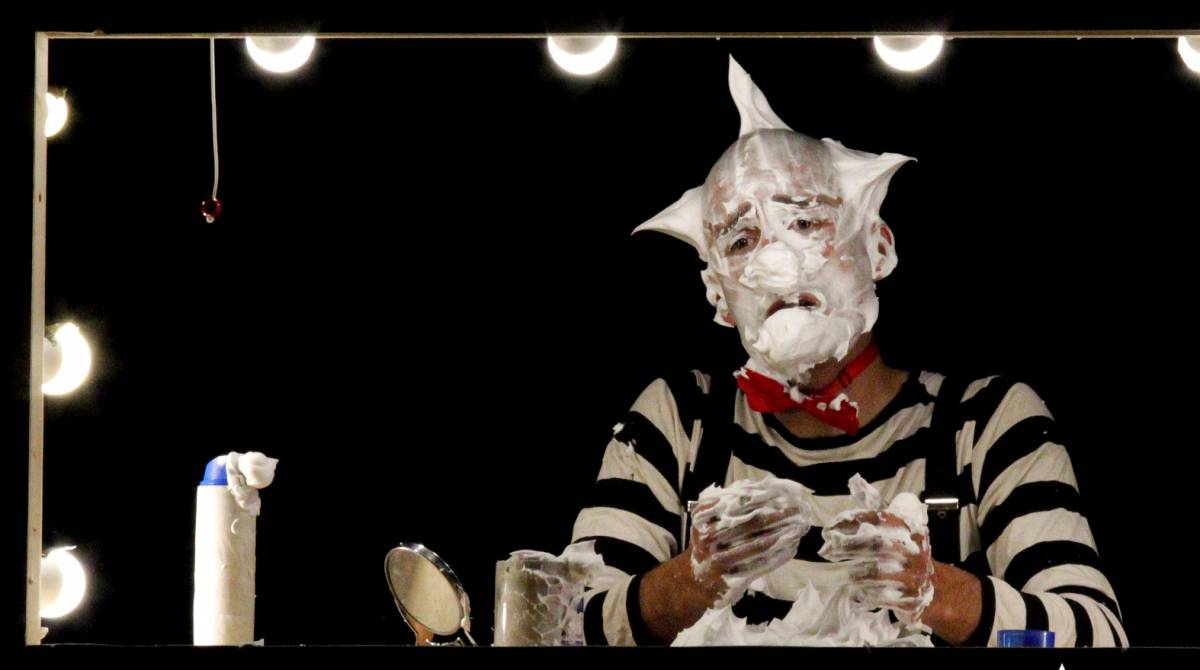 Roi Borrallas, a l'espectacle de clown 