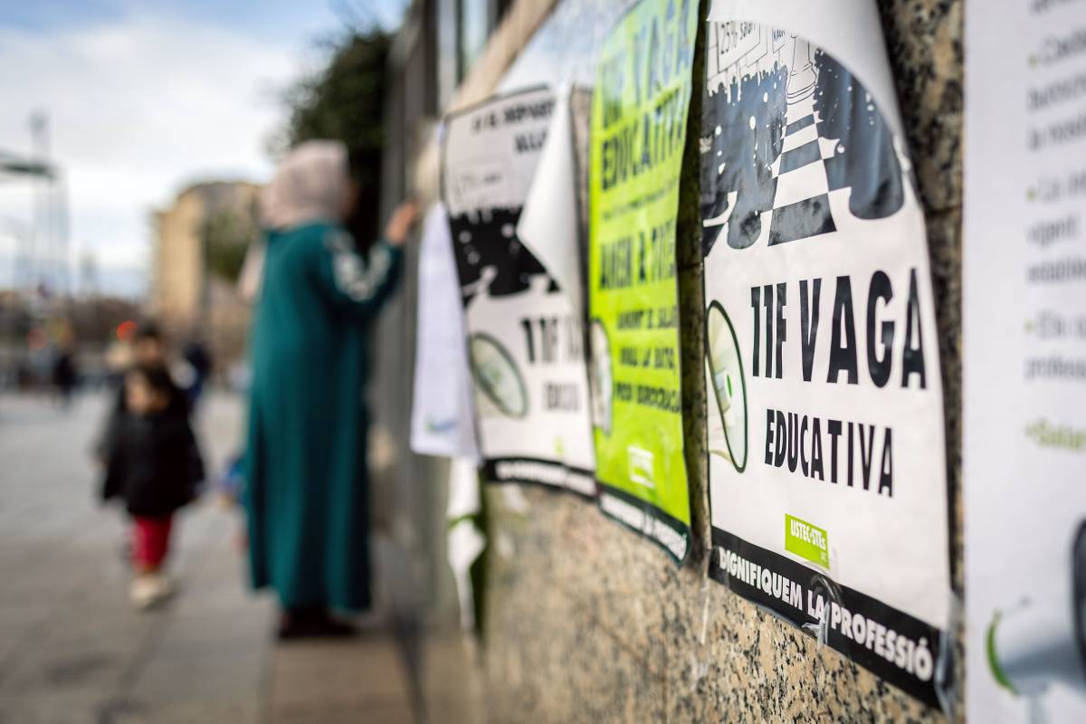 Primeres dades de la Generalitat sobre la vaga: el 13% dels centres comuniquen un seguiment del 12% entre la plantilla