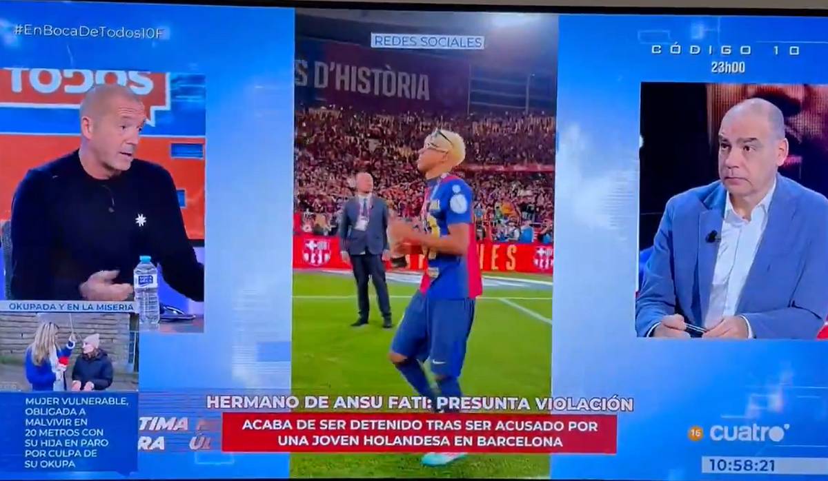 La caverna mediàtica és això: Cuatro il·lustra la notícia sobre el germà d'Ansu Fati, acusat de violació, amb imatges de Lamine Yamal