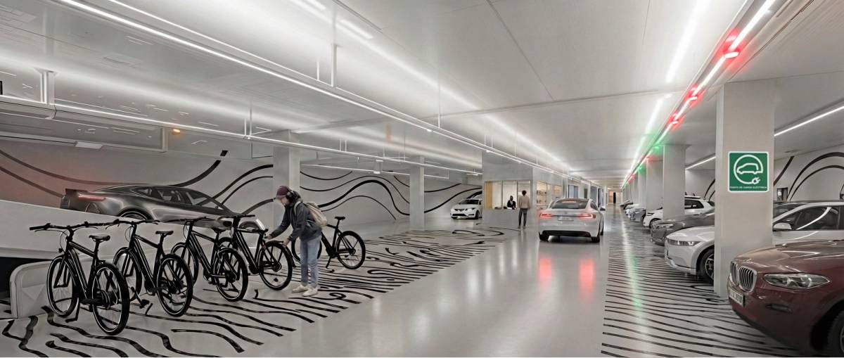 El rènder de com es veurà el pàrquing una vegada finalitzin les obres - Ajuntament de Terrassa