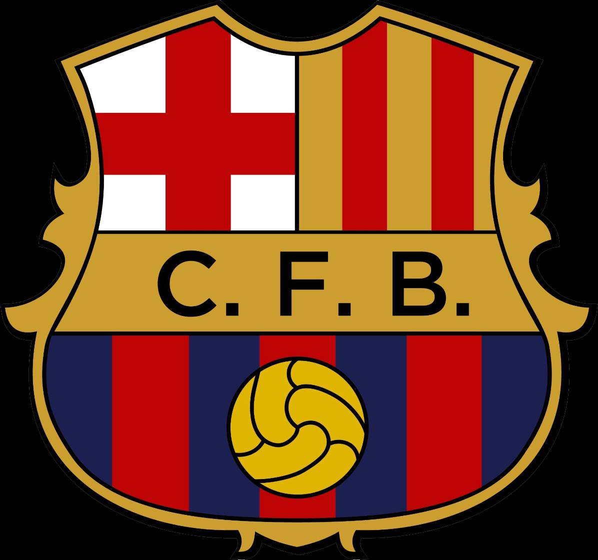 El franquisme va fer desaparèixer la senyera de l’escut del Barça. - Footballkitarchive