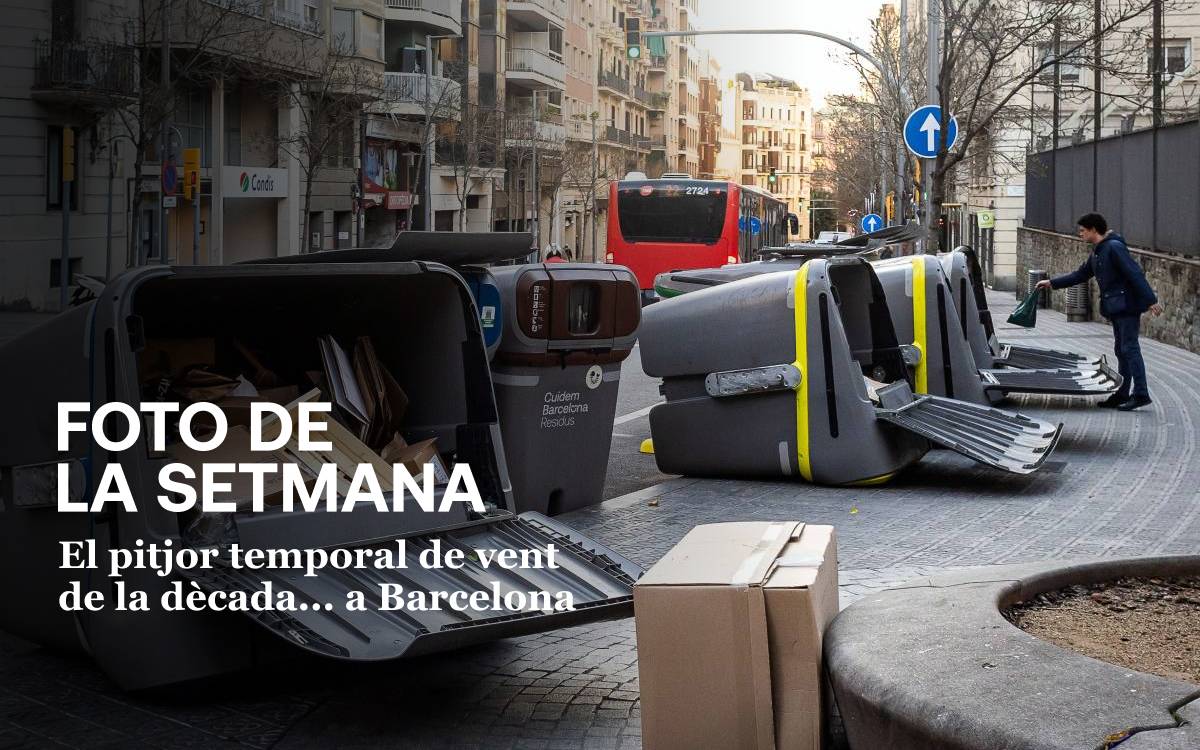 Foto de la setmana: el pitjor temporal de vent de la dècada... a Barcelona