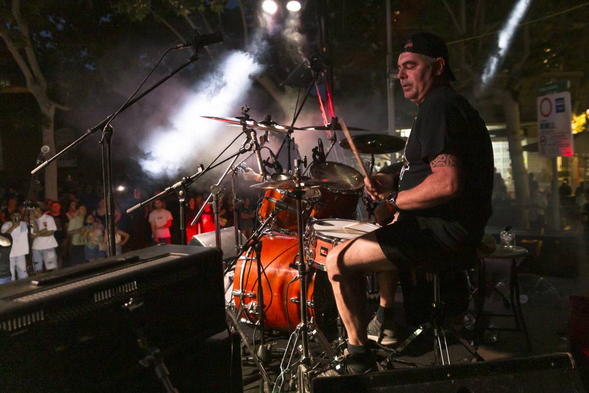 Álex Peñarroya, en acció a la Moguda Rock - Lluís Clotet