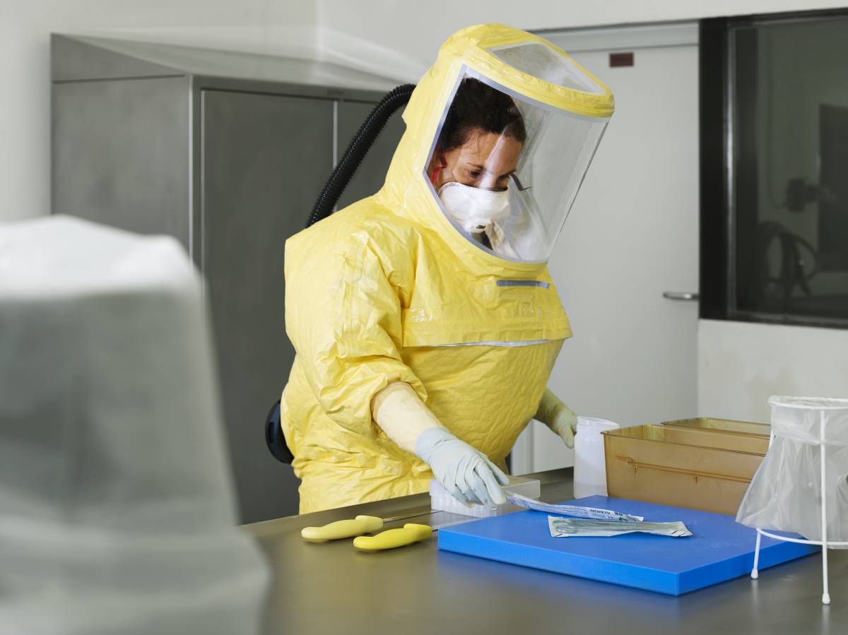 Treballadors de l`IRTA-CRESA en el laboratori