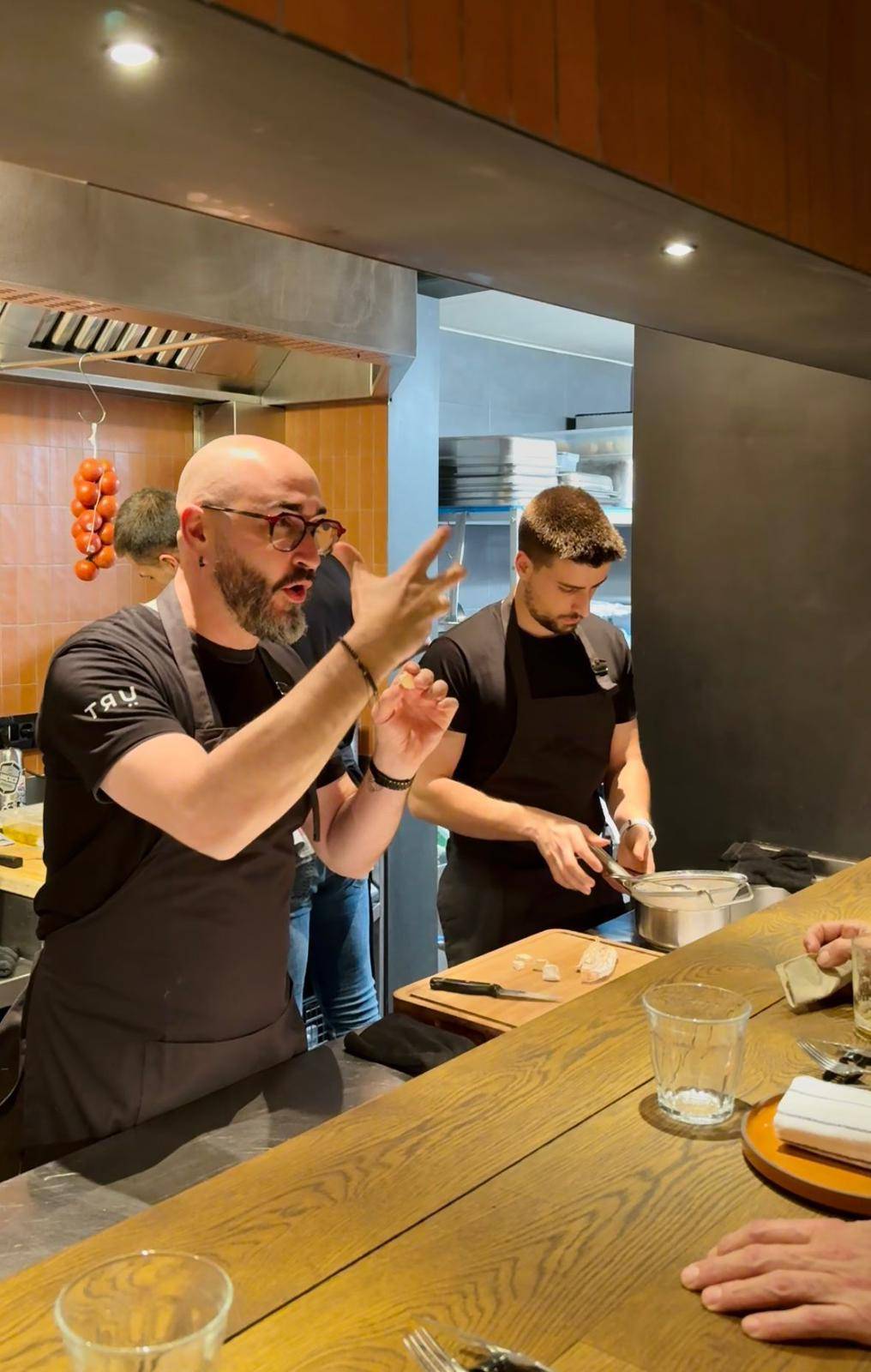 Artur Martínez, durant la inauguració del restaurant TRÜ, aquest dimarts - Artur Martínez