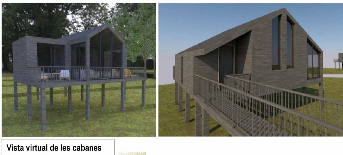 Projecten a Biosca un camping de cabanes de fusta al mig del bosc