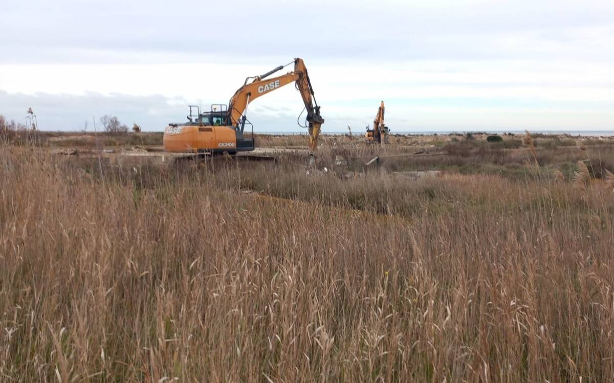 En marxa els treballs de restauració ambiental de l'antiga piscifactoria de l'illa de la Gaita