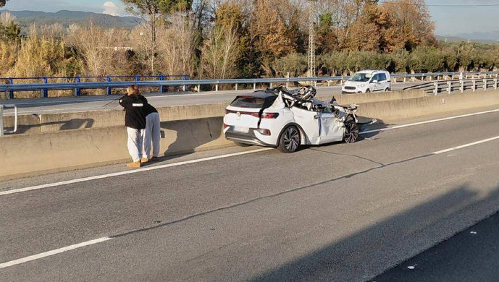 El tram més perillós de l'AP-7 és al Baix Montseny