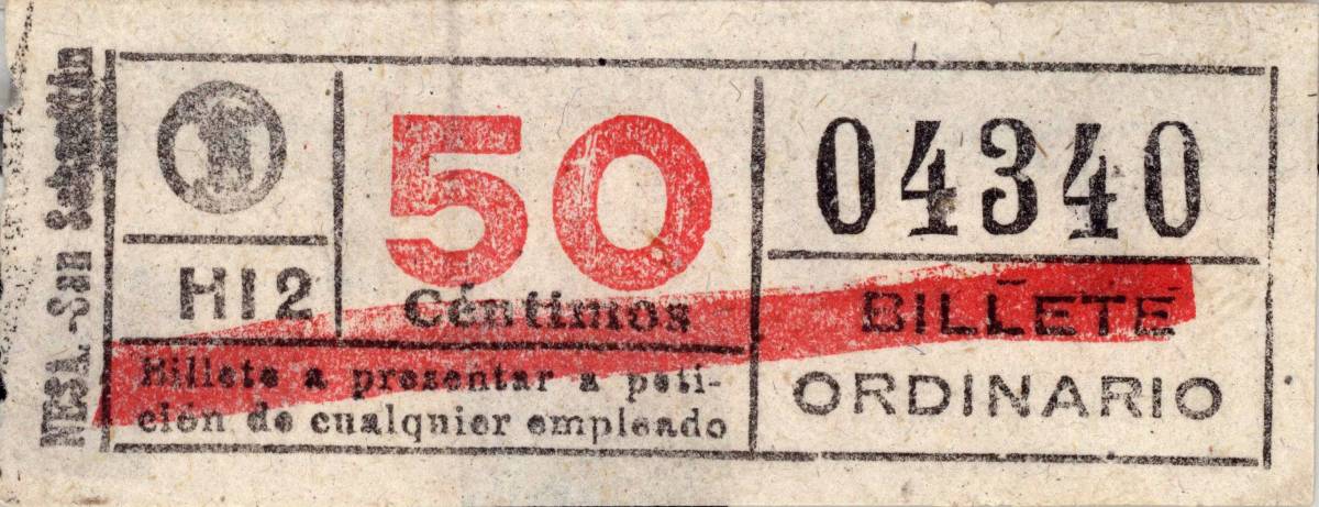 Vaga de tramvies Vaga tramvia Bitllet - Cedida TMB Vaga de tramvies Vaga tramvia Bitllet