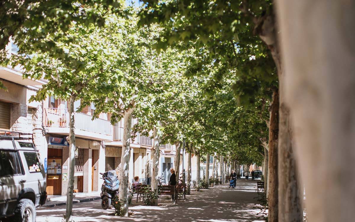 Petjades de colors senyalitzen noves rutes saludables pels carrers d'Avinyó