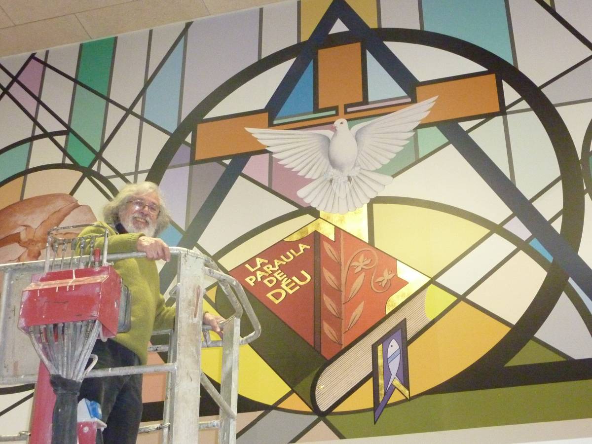 Roca va pintar un dels últims murals el 2011 a l’església Evangèlica Baptista - CEDIDA