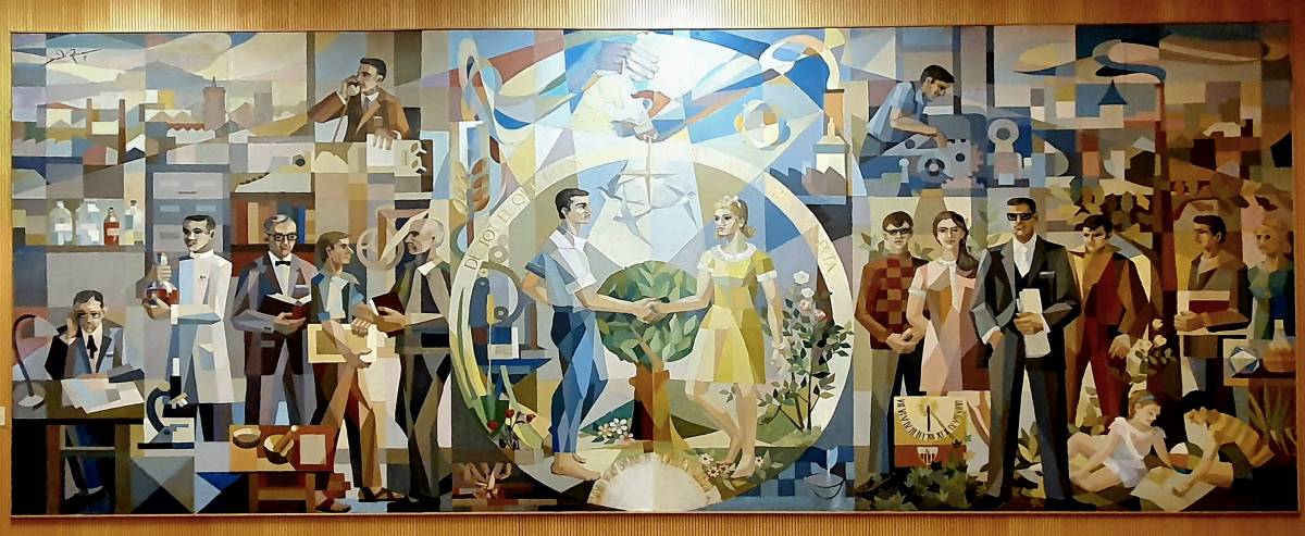 Mural de Jordi Roca a l’antiga Agrupació Narcís Giralt - CEDIDA