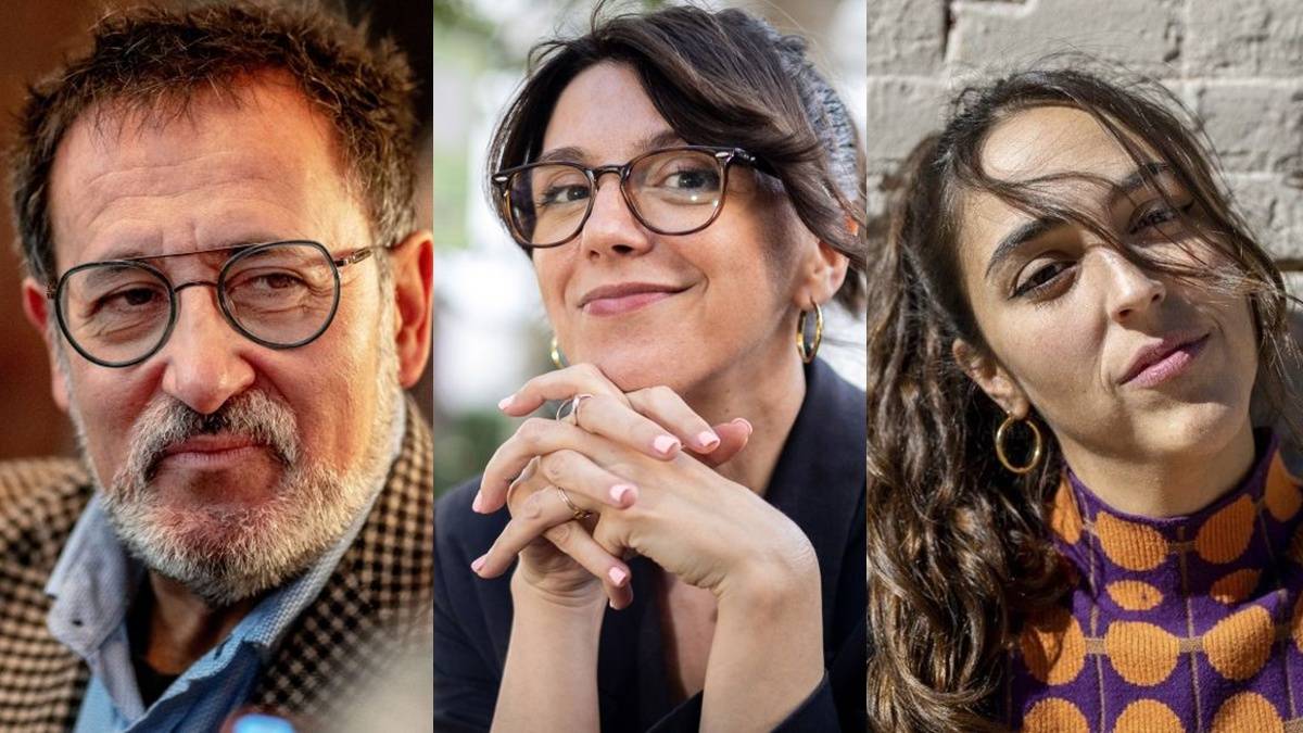 Xavier Grasset, Alba Riera i Elisenda Pineda, presentadors de la Nit de les Lletres Catalanes que emetrà TV3