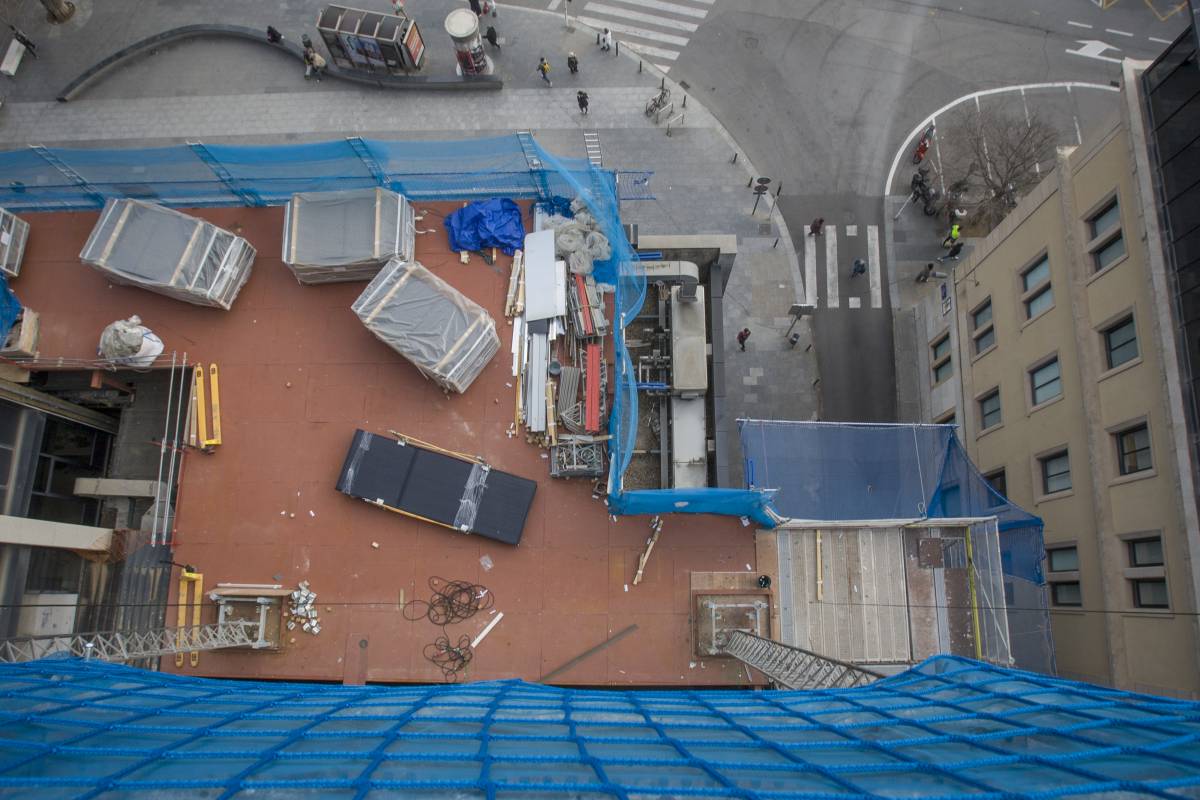 Les vistes cap avall des del pis número 10 de MútuaTerrassa - Nebridi Aróztegui