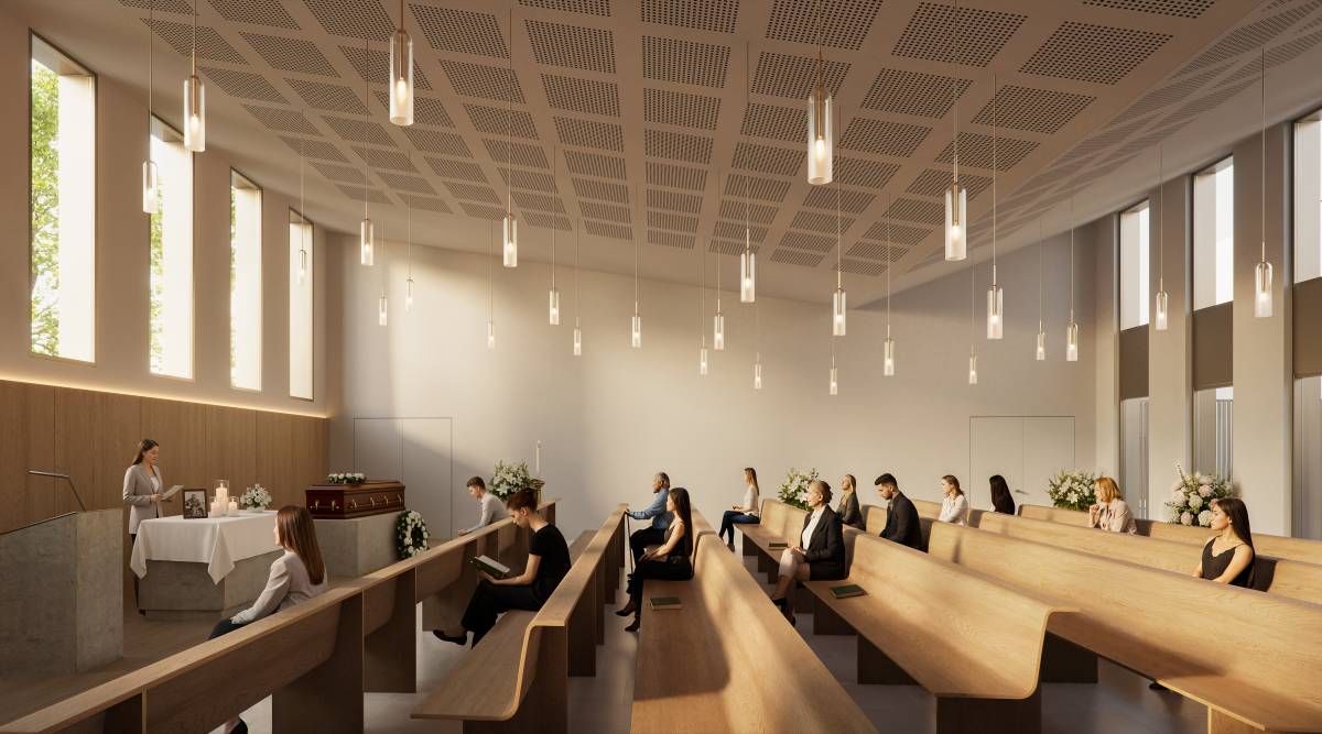 Imatge virtual de com serà el nou tanatori de Torra - Cedida (Next Arquitectura) Imatge virtual de com serà el nou tanatori de Torra