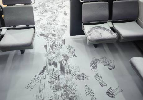 Imatges del tren afectat per vandalisme - Cedida