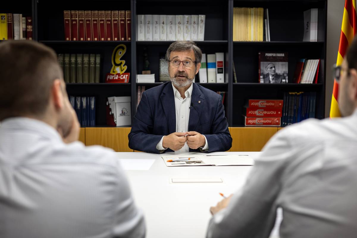 Francesc Xavier Vila, durant l'entrevista amb Nació - Hugo Fernández