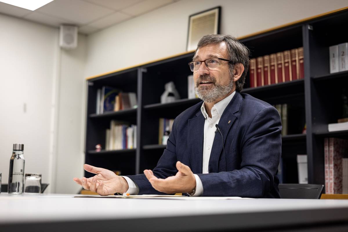 Francesc Xavier Vila, durant l'entrevista amb Nació - Hugo Fernández