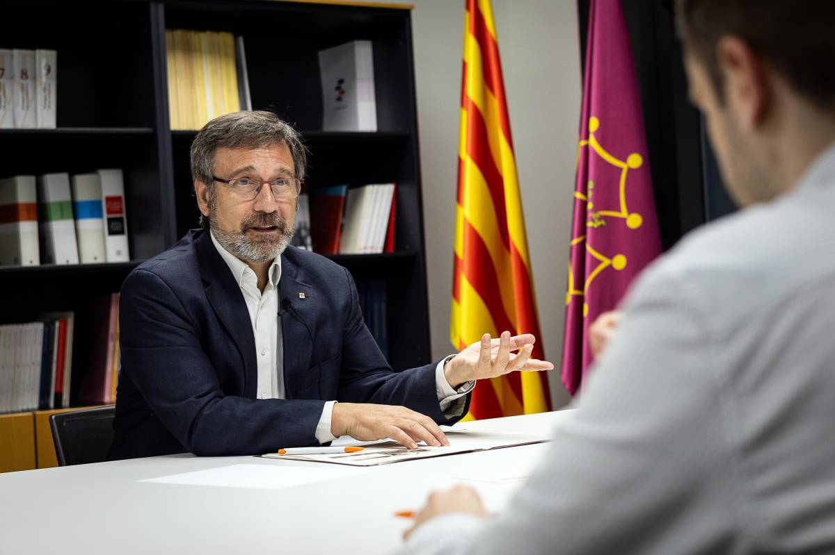 Francesc Xavier Vila, durant l'entrevista amb Nació - Hugo Fernández