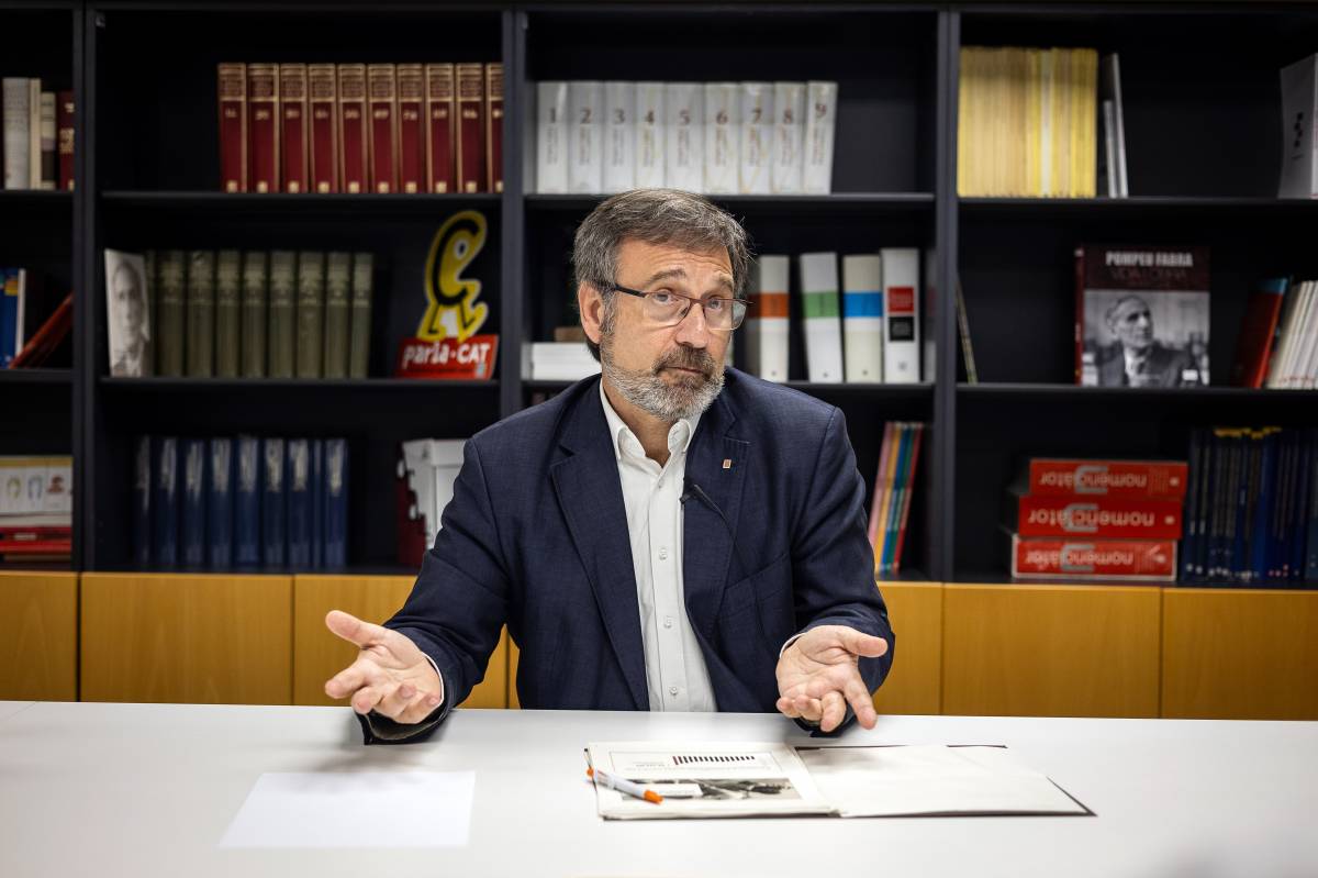 Francesc Xavier Vila, durant l'entrevista amb Nació - Hugo Fernández