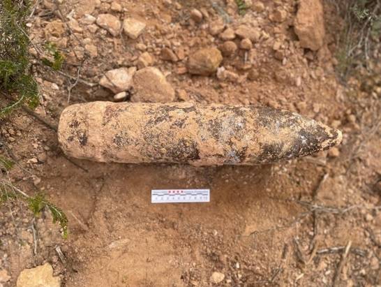 Troben un projectil de la Guerra Civil durant unes obres del canal Segarra-Garrigues a l'Albagés