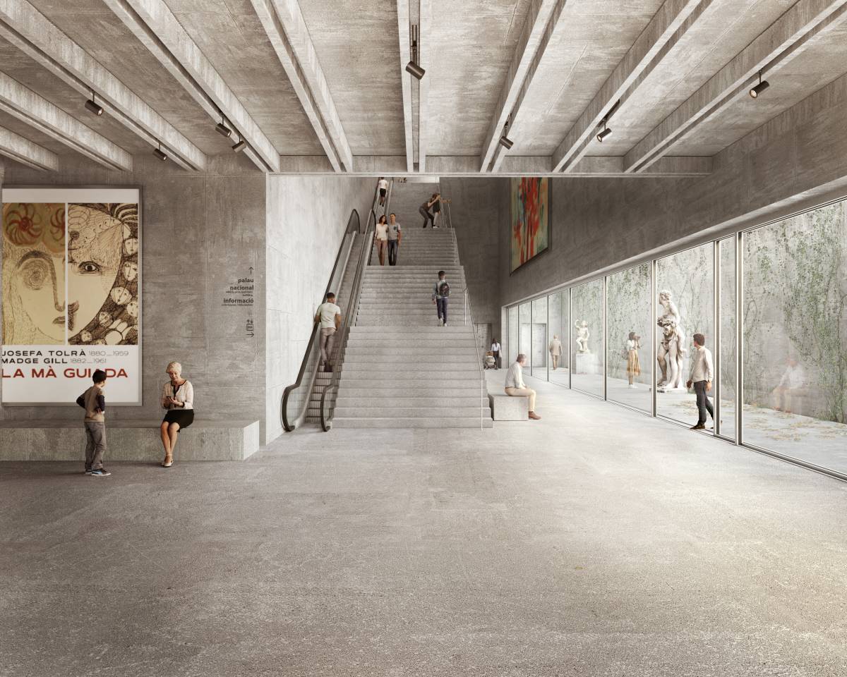 Vista interior del passatge de connexió - MNAC (Cedida) Vista interior del passatge de connexió