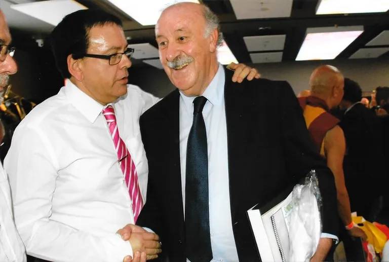 Romero, amb el seu excompany i amic Vicente del Bosque