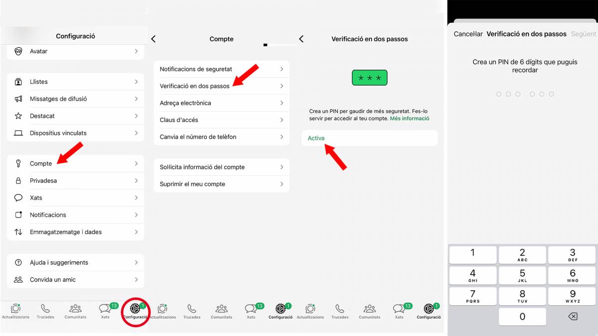 El pas a pas per activar el doble factor de verificació a WhatsApp - Nació El pas a pas per activar el doble factor de verificació a WhatsApp