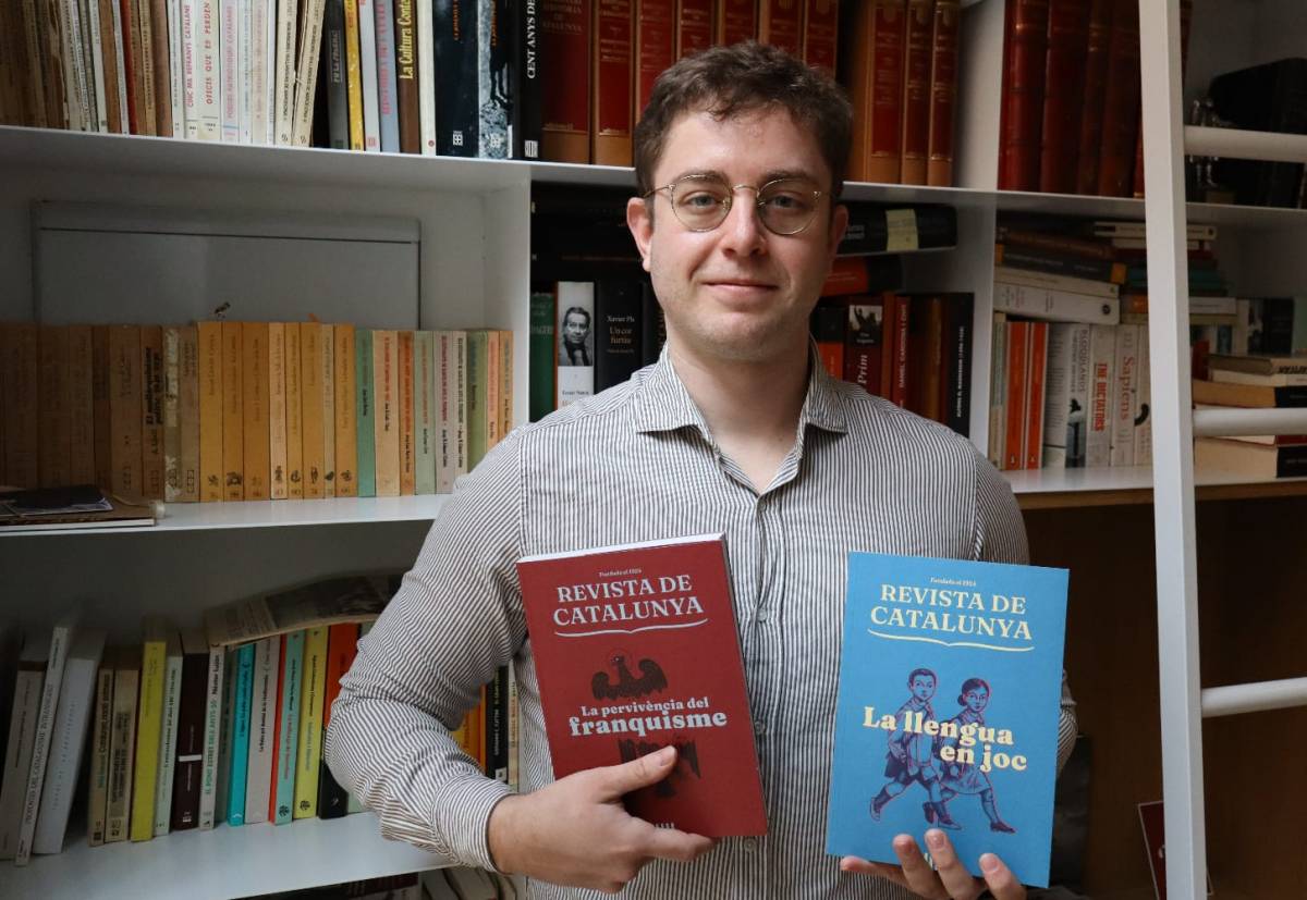 Frederic J. Porta a la redacció de Revista de Catalunya