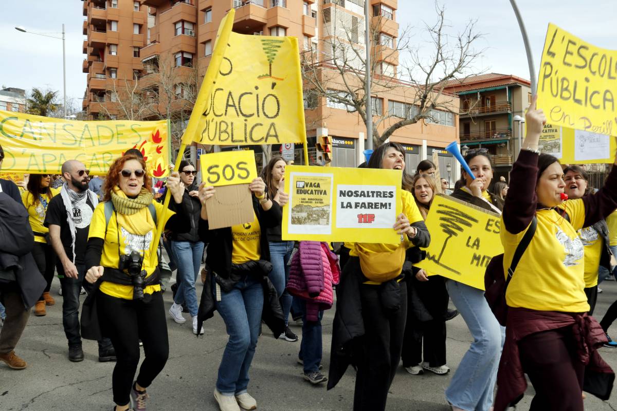 Els docents tornen a la vaga aquesta setmana per exigir millores davant d'un acord «insuficient»