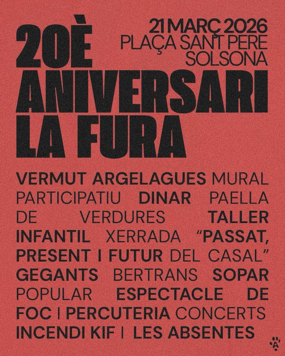 El Casal Popular La Fura celebra el 20è aniversari el proper 21 de març
