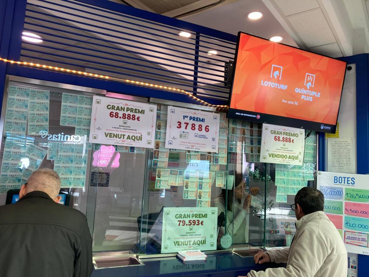 La Bonoloto deixa 68.888 euros a Terrassa