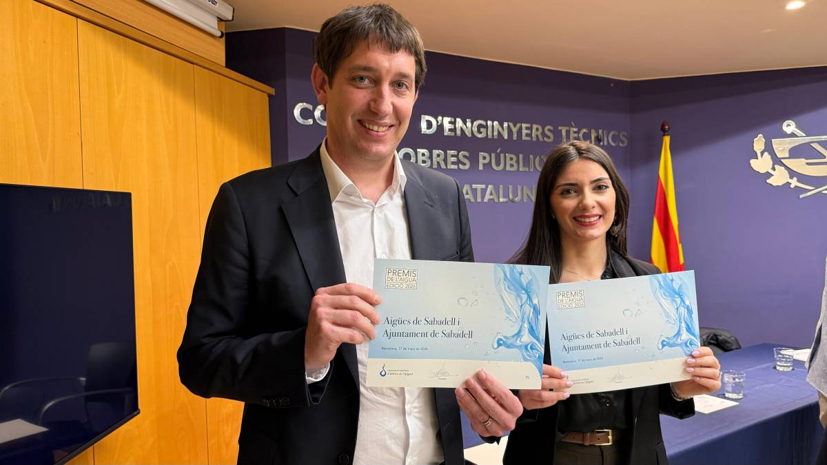 Sabadell rep el Premi de l’Aigua 2026 per la seva aposta per la resiliència hídrica