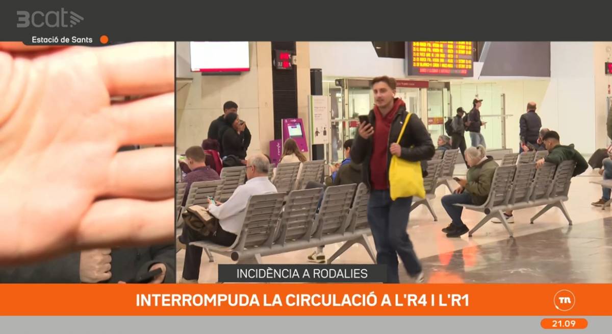 Adif censura la connexió en directe del «Telenotícies» de TV3 a l'estació de Sants: «Ens estan interrompent»