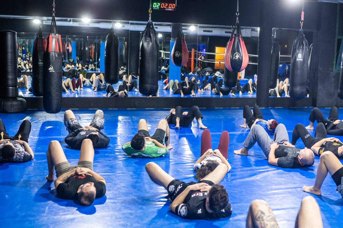 Els instants previs a una classe al KSK, de Sabadell