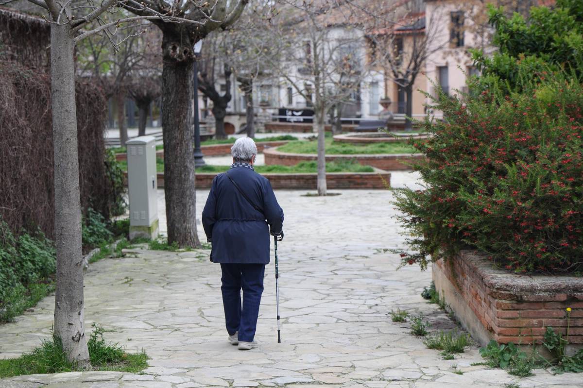 Una dona gran passeja per Castellar