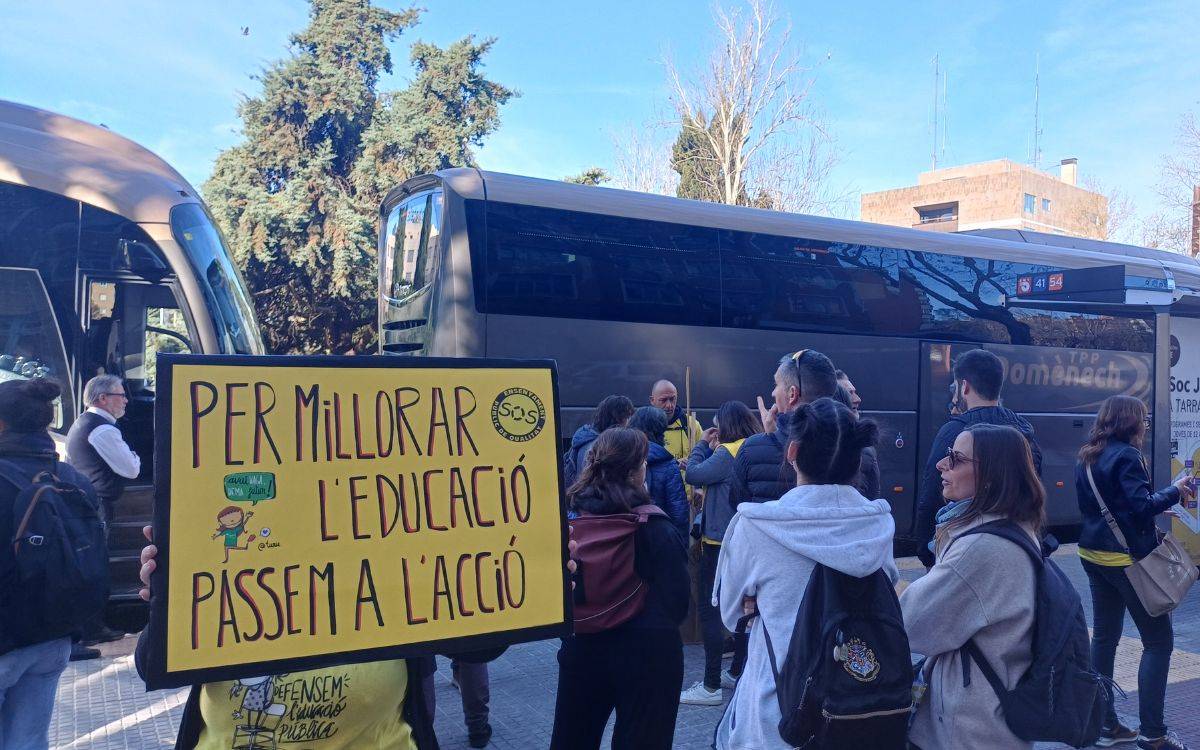 Els professors i mestres de Tarragona no falten a la gran manifestació de Barcelona