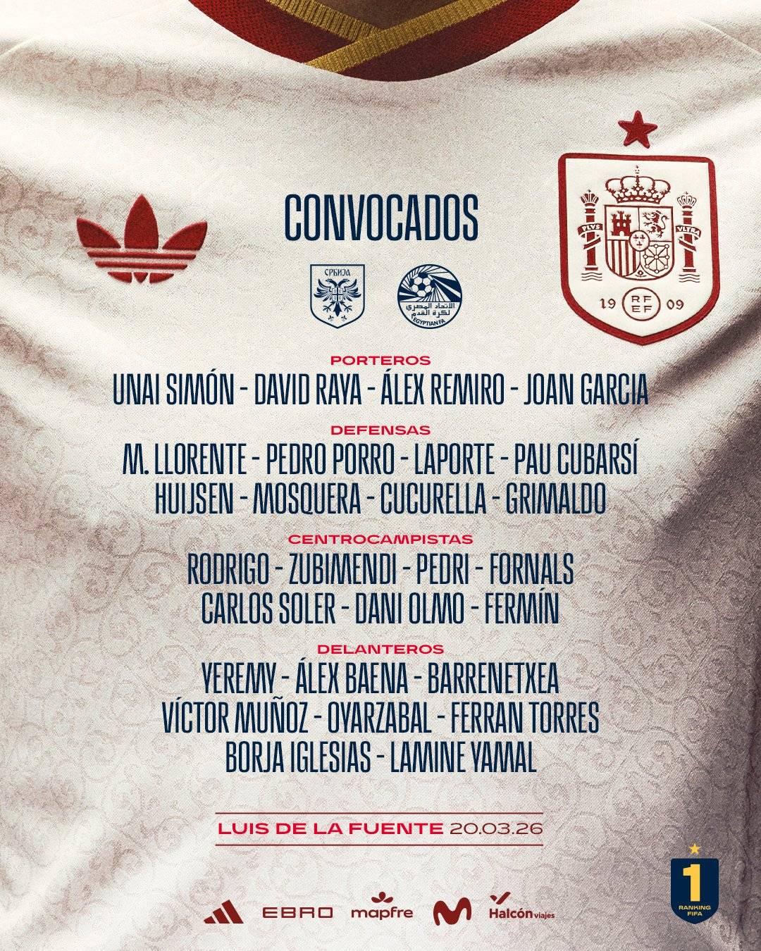 Convocatòria de la Selecció Espanyola - SE Futbol Convocatòria de la Selecció Espanyola