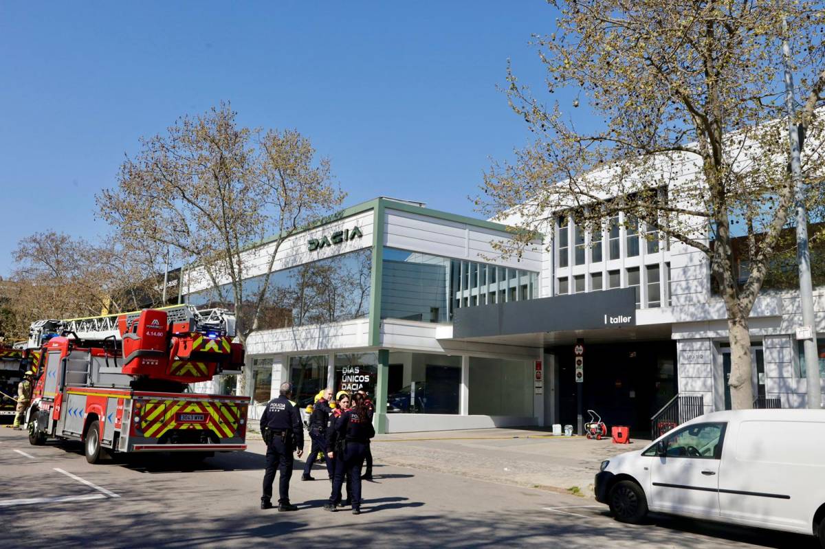 Incendi en un taller de Sabadell
