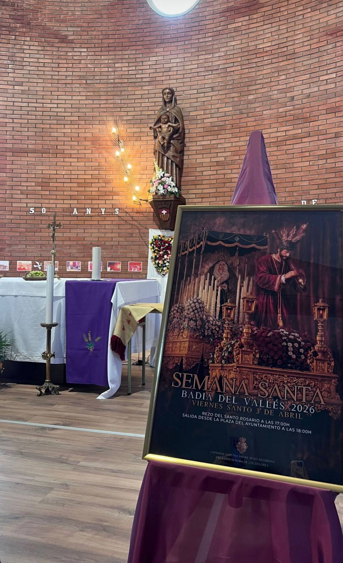 El cartell de la Setmana Santa a Badia