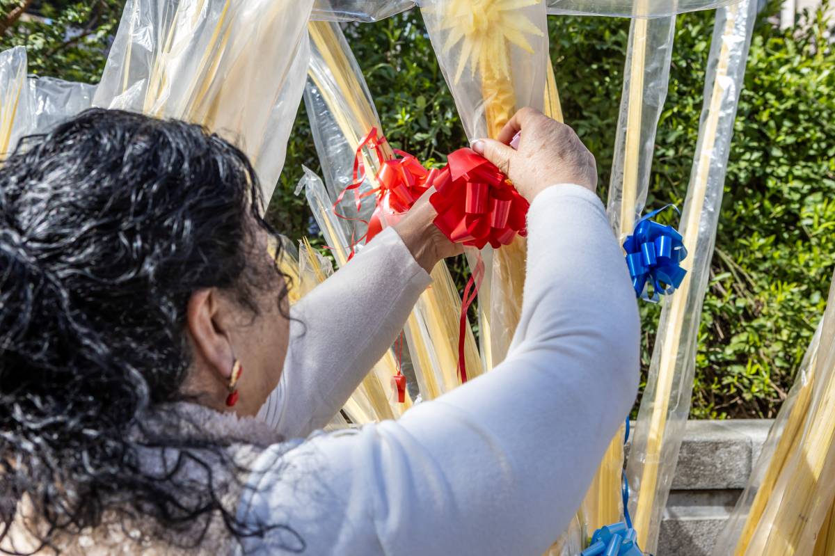 Venda de palmes i palmons a Sabadell per Diumenge de Rams - JUANMA PELÁEZ Venda de palmes i palmons a Sabadell per Diumenge de Rams