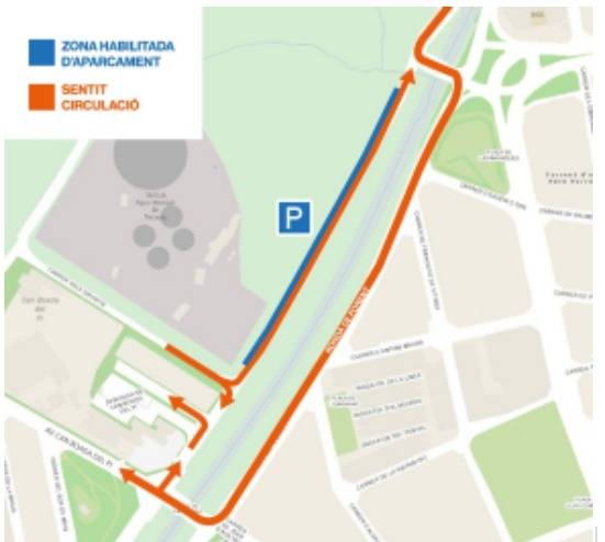 Mapa tram habilitat a la Ronda Ponent - Mapa tram habilitat a la Ronda Ponent