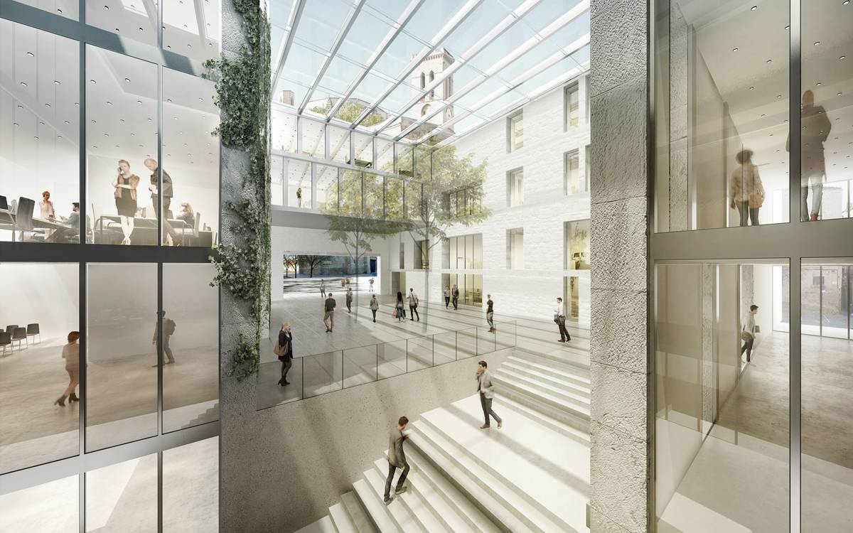 Imatge virtual de l`interior de la nova seu de la Delegació del Govern a la Catalunya Central a Manresa