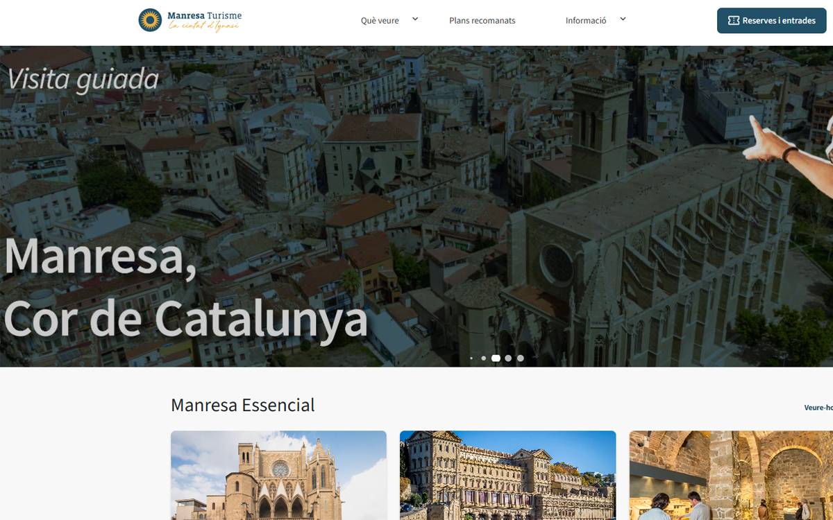 Manresa Turisme estrena web amb rutes, reserves i assistent amb IA
