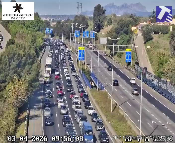 Cues a l'AP-7 per la segona part de l'operació sortida de Setmana Santa