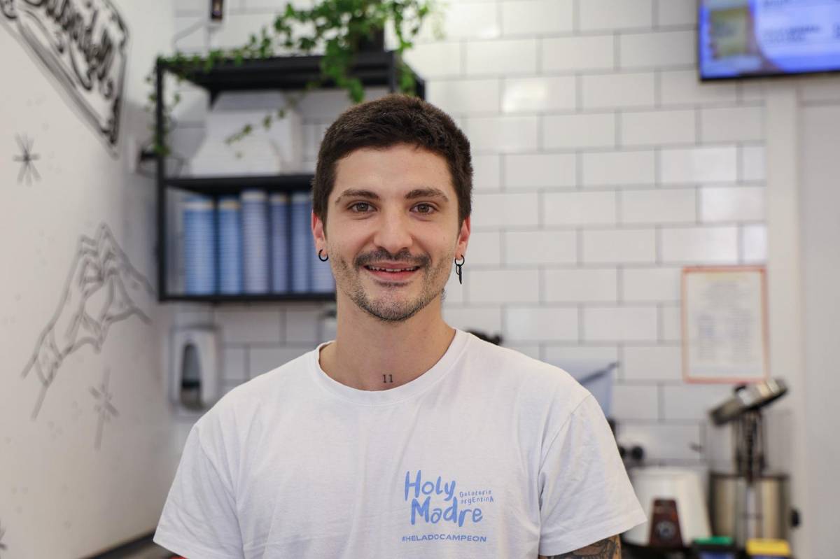 Manuel Moreno, de la gelateria Holy Madre - VÍCTOR CASTILLO