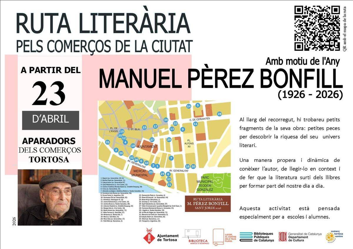 Ruta literària pels comerços de Tortosa. - Ajuntament de Tortosa Ruta literària pels comerços de Tortosa.